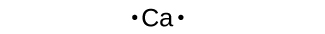 A Lewis structure of calcium is shown. A lone pair of electrons are shown to the right of the symbol.